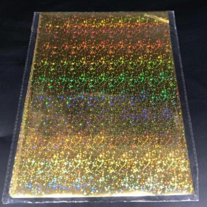 Folija zlata holografska z zvezdicami metalizirana za tisk z laserskim tiskalnikom 50pol A4